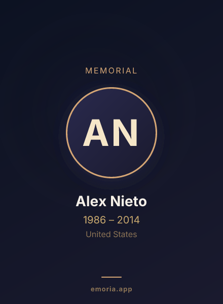 Memorial portrait of Alex Nieto