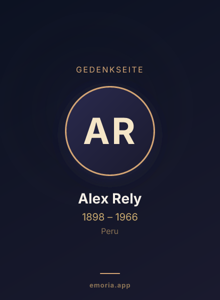 Gedenkportrait von Alex Rely