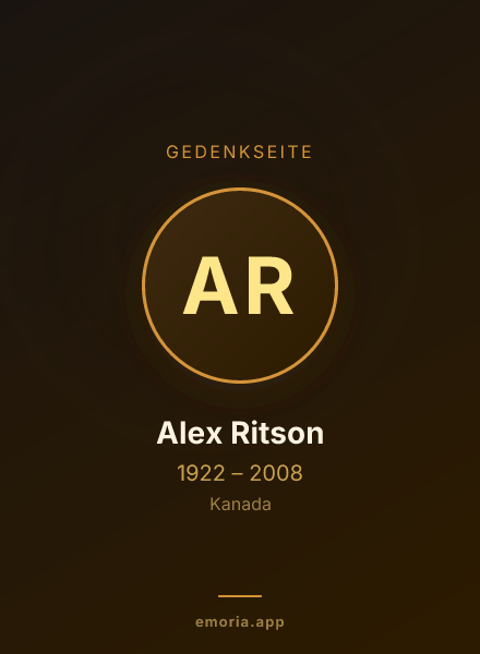 Gedenkportrait von Alex Ritson
