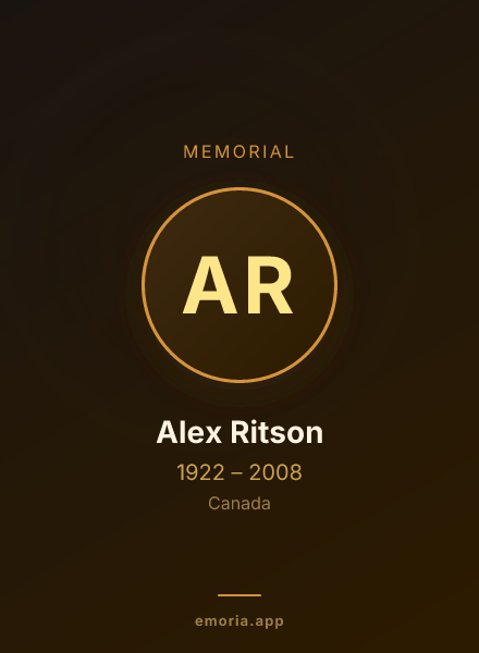 Memorial portrait of Alex Ritson