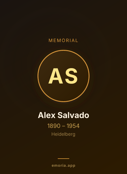 Memorial portrait of Alex Salvado