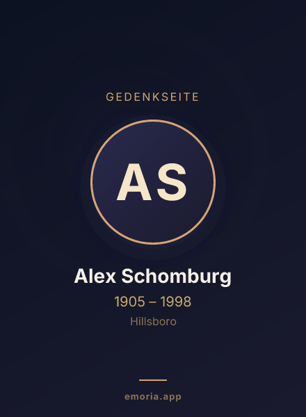 Gedenkportrait von Alex Schomburg