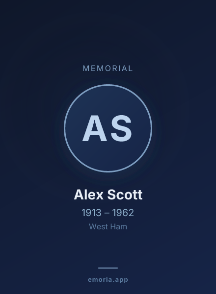 Memorial portrait of Alex Scott