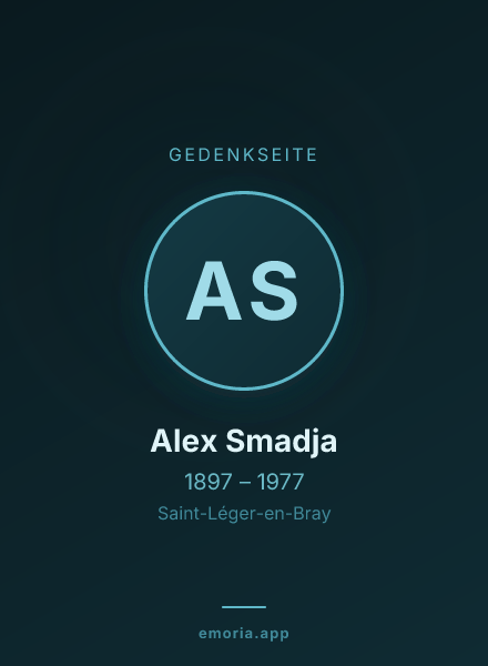 Gedenkportrait von Alex Smadja