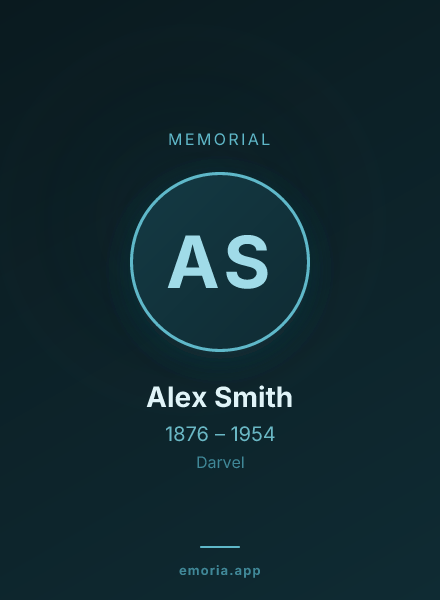 Memorial portrait of Alex Smith