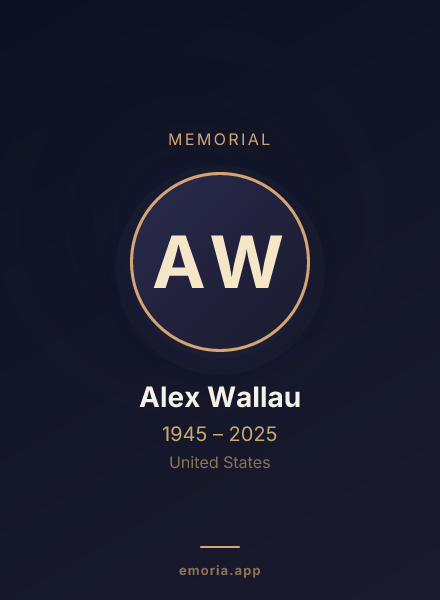 Memorial portrait of Alex Wallau