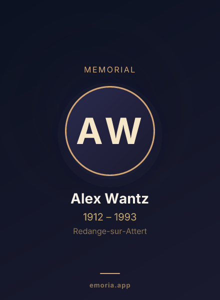 Memorial portrait of Alex Wantz