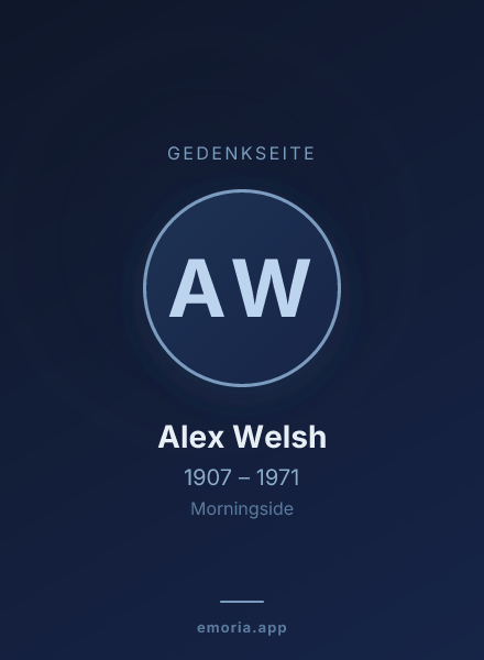 Gedenkportrait von Alex Welsh
