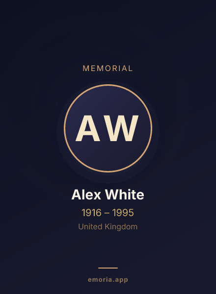 Memorial portrait of Alex White