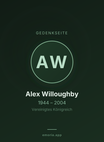 Gedenkportrait von Alex Willoughby