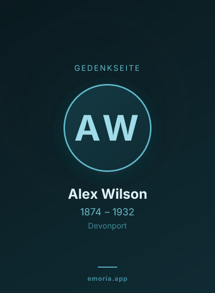 Gedenkportrait von Alex Wilson