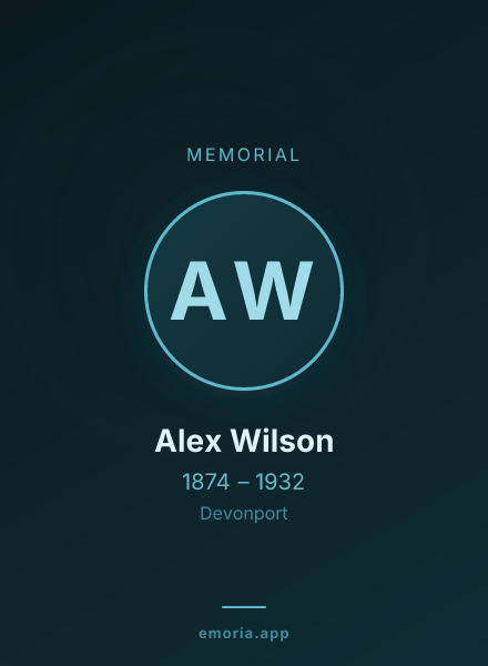 Memorial portrait of Alex Wilson