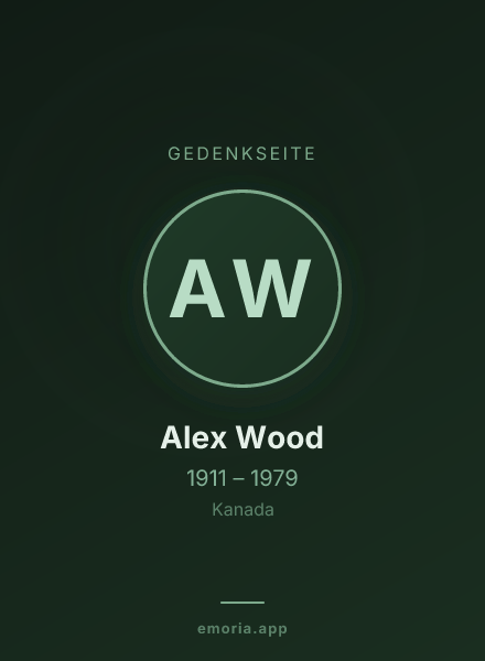 Gedenkportrait von Alex Wood