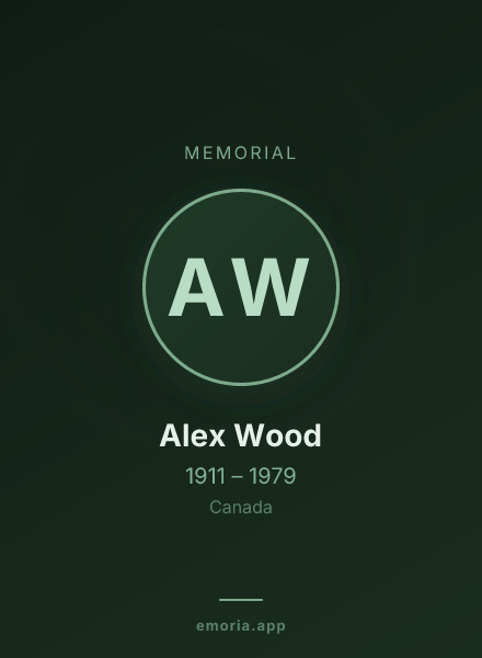 Memorial portrait of Alex Wood