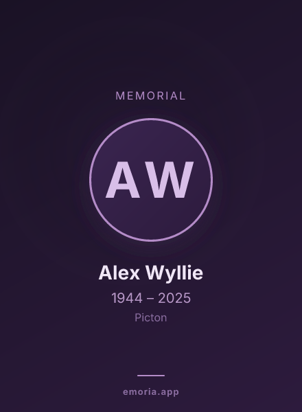 Memorial portrait of Alex Wyllie