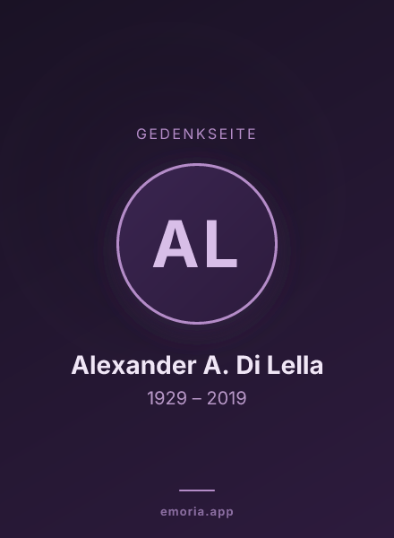 Gedenkportrait von Alexander A. Di Lella
