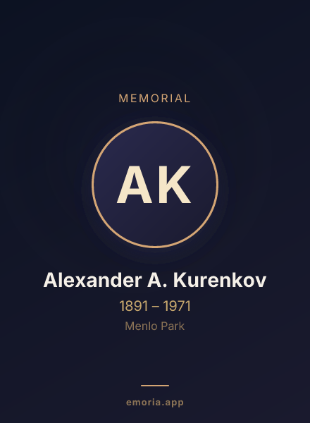 Memorial portrait of Alexander A. Kurenkov