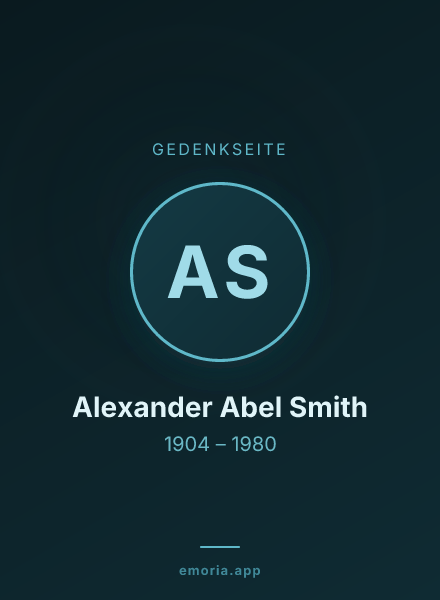 Gedenkportrait von Alexander Abel Smith