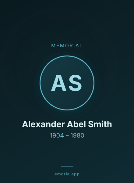 Memorial portrait of Alexander Abel Smith