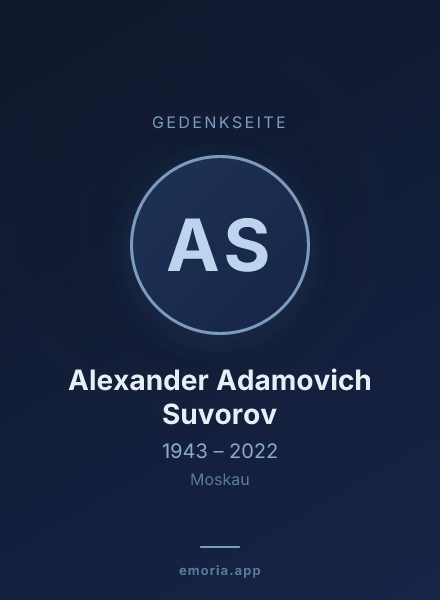 Gedenkportrait von Alexander Adamovich Suvorov