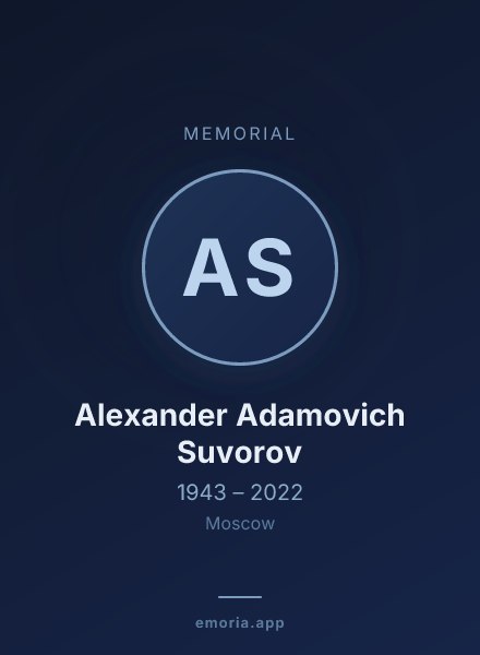 Memorial portrait of Alexander Adamovich Suvorov