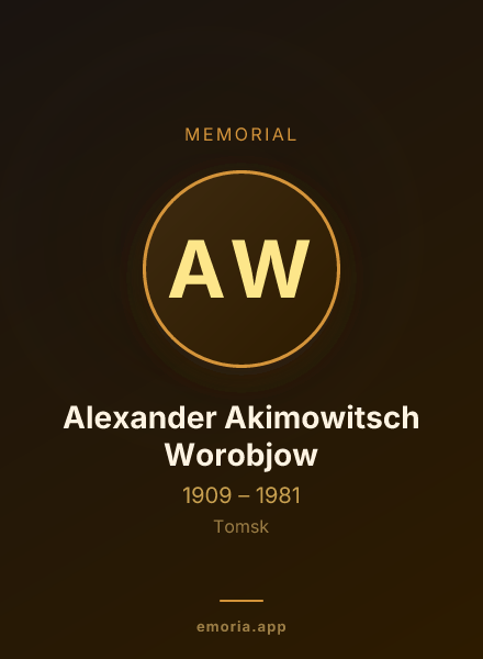 Memorial portrait of Alexander Akimowitsch Worobjow