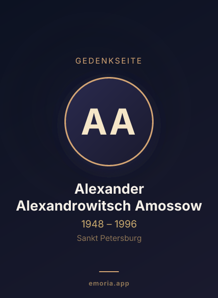 Gedenkportrait von Alexander Alexandrowitsch Amossow