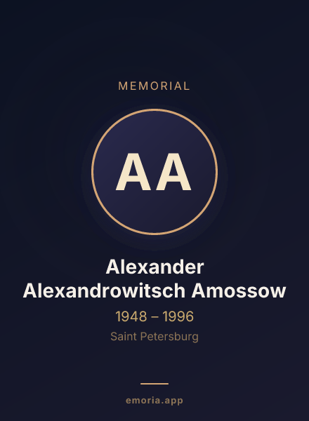 Memorial portrait of Alexander Alexandrowitsch Amossow