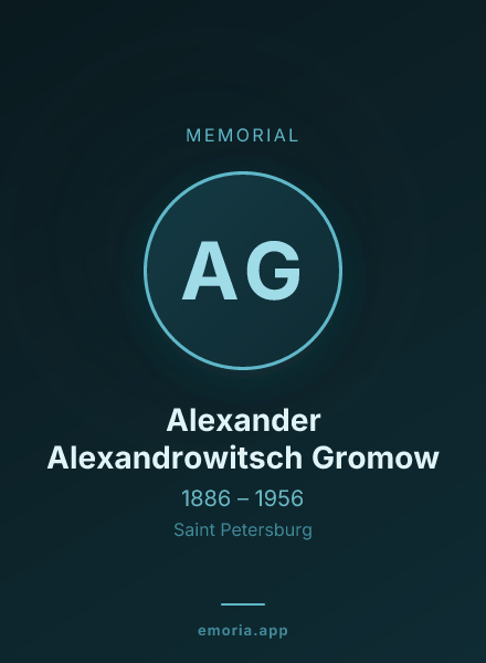 Memorial portrait of Alexander Alexandrowitsch Gromow