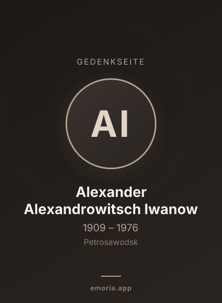 Gedenkportrait von Alexander Alexandrowitsch Iwanow