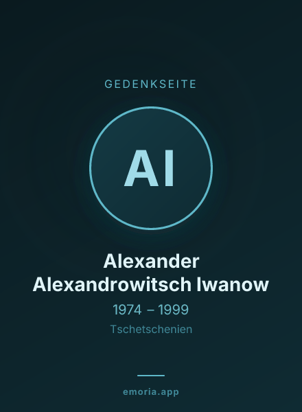 Gedenkportrait von Alexander Alexandrowitsch Iwanow