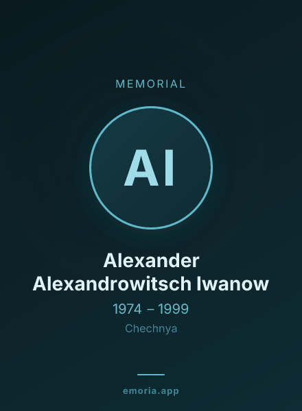Memorial portrait of Alexander Alexandrowitsch Iwanow