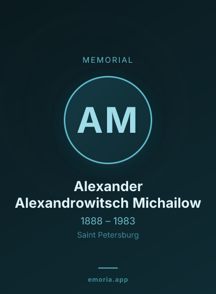 Memorial portrait of Alexander Alexandrowitsch Michailow