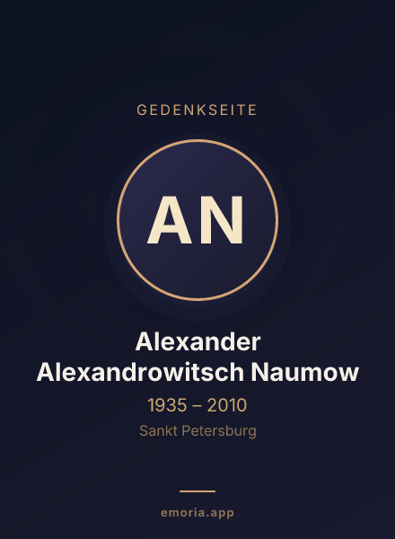 Gedenkportrait von Alexander Alexandrowitsch Naumow
