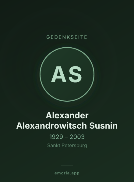 Gedenkportrait von Alexander Alexandrowitsch Susnin