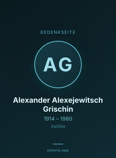 Gedenkportrait von Alexander Alexejewitsch Grischin