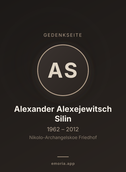 Gedenkportrait von Alexander Alexejewitsch Silin