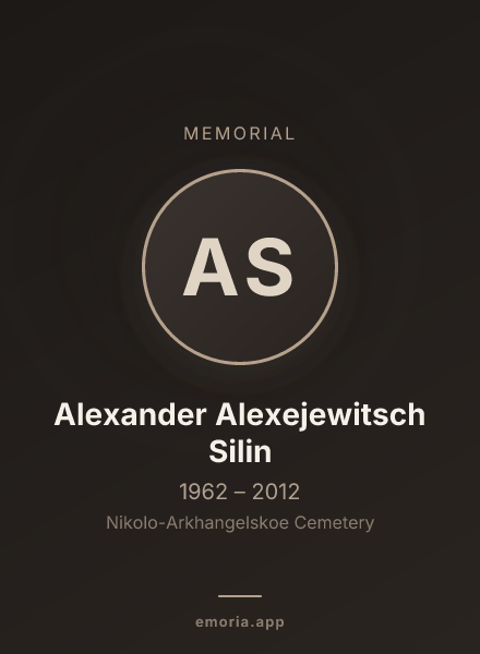 Memorial portrait of Alexander Alexejewitsch Silin