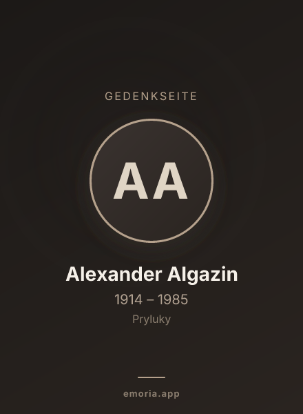 Gedenkportrait von Alexander Algazin