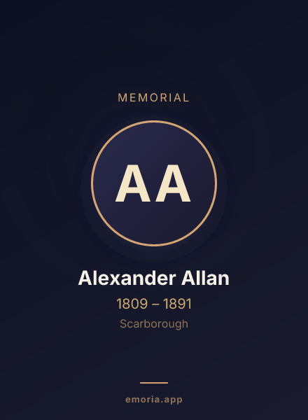 Memorial portrait of Alexander Allan