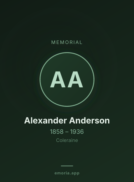 Memorial portrait of Alexander Anderson