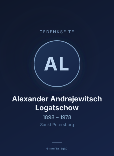 Gedenkportrait von Alexander Andrejewitsch Logatschow