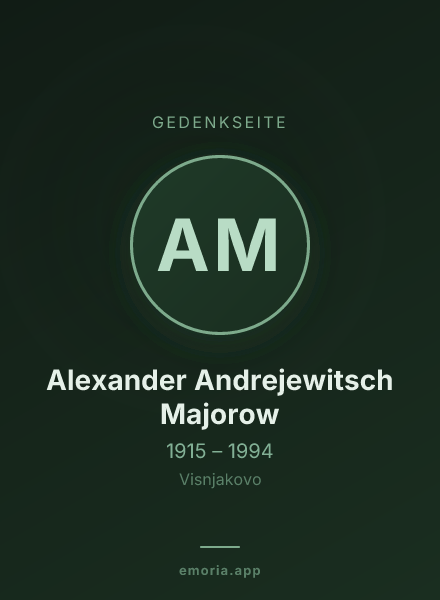Gedenkportrait von Alexander Andrejewitsch Majorow