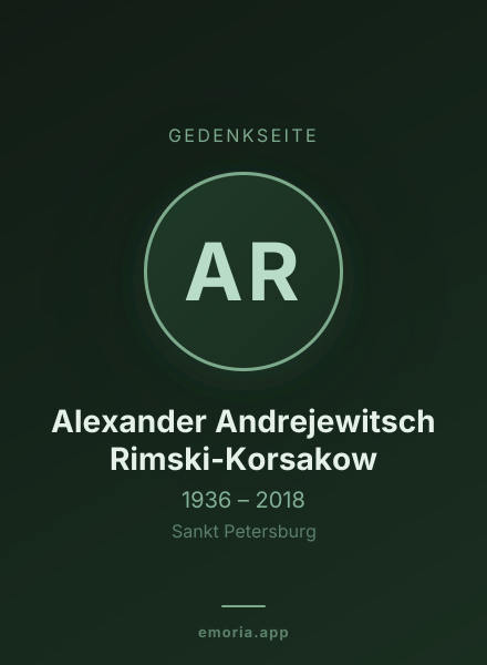 Gedenkportrait von Alexander Andrejewitsch Rimski-Korsakow
