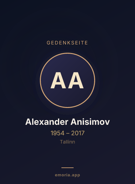Gedenkportrait von Alexander Anisimov