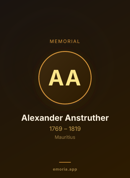 Memorial portrait of Alexander Anstruther