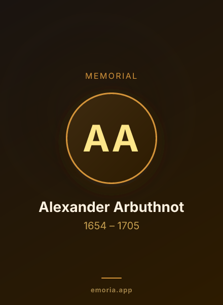 Memorial portrait of Alexander Arbuthnot