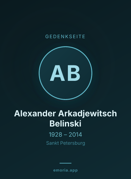 Gedenkportrait von Alexander Arkadjewitsch Belinski