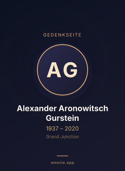Gedenkportrait von Alexander Aronowitsch Gurstein