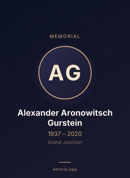Memorial portrait of Alexander Aronowitsch Gurstein
